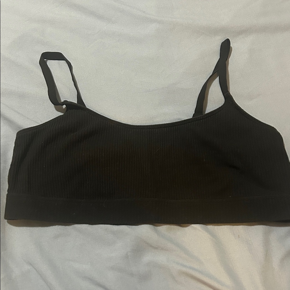 Old Navy Black Ribbed Bralette